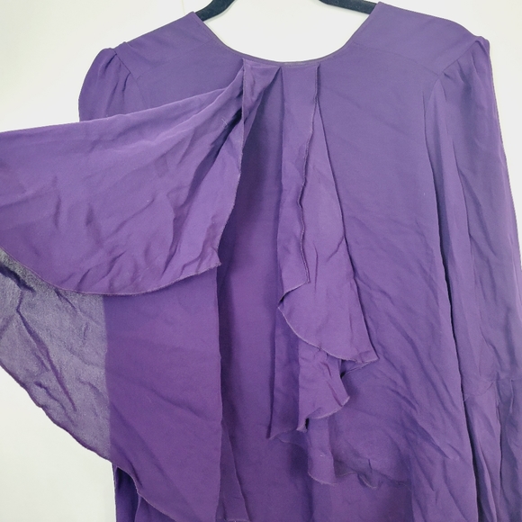 Proenza Schouler purple ruffled blouse - Picture 2 of 7